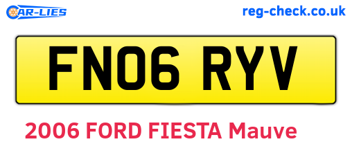 FN06RYV are the vehicle registration plates.