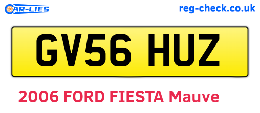 GV56HUZ are the vehicle registration plates.