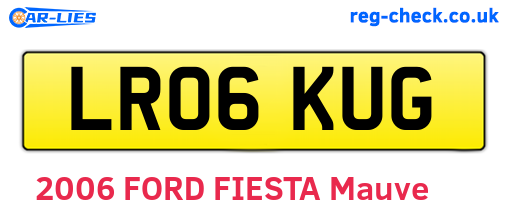 LR06KUG are the vehicle registration plates.