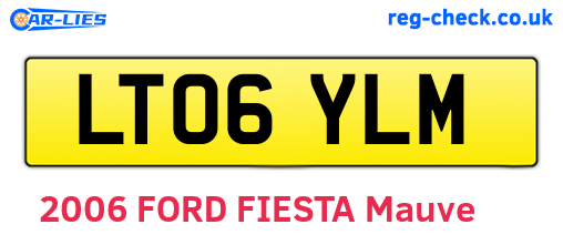 LT06YLM are the vehicle registration plates.
