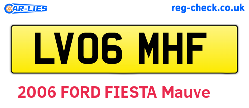 LV06MHF are the vehicle registration plates.