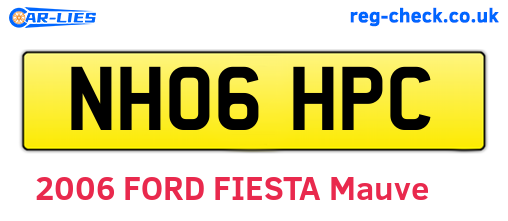 NH06HPC are the vehicle registration plates.