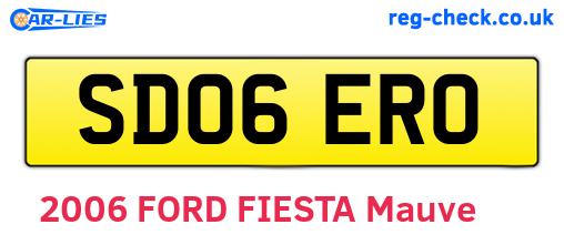 SD06ERO are the vehicle registration plates.