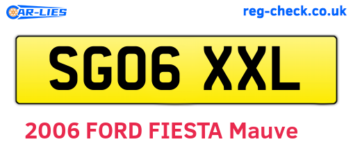 SG06XXL are the vehicle registration plates.