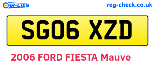SG06XZD are the vehicle registration plates.