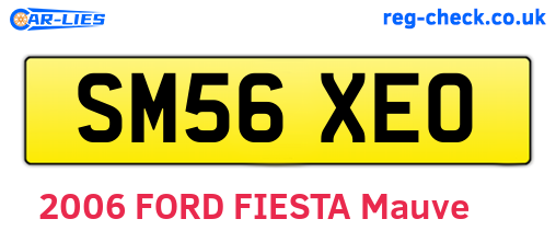 SM56XEO are the vehicle registration plates.