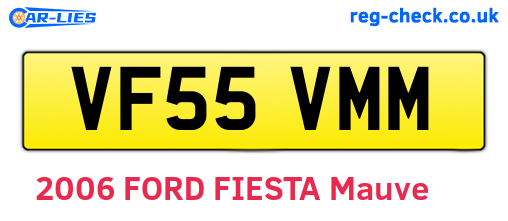 VF55VMM are the vehicle registration plates.