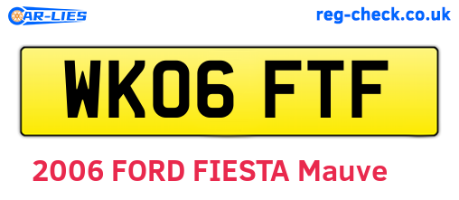 WK06FTF are the vehicle registration plates.