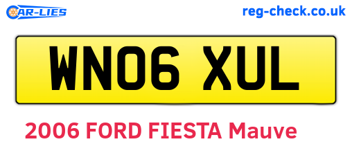 WN06XUL are the vehicle registration plates.