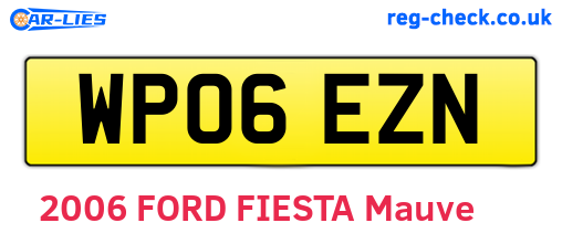 WP06EZN are the vehicle registration plates.