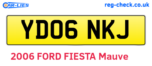 YD06NKJ are the vehicle registration plates.