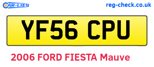 YF56CPU are the vehicle registration plates.