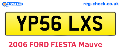 YP56LXS are the vehicle registration plates.
