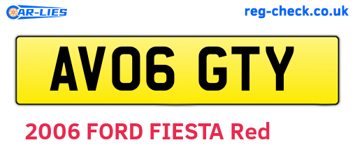 AV06GTY are the vehicle registration plates.