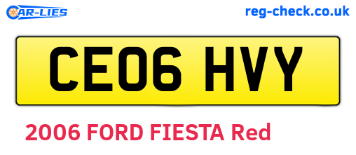 CE06HVY are the vehicle registration plates.