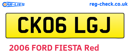 CK06LGJ are the vehicle registration plates.