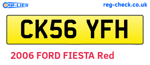 CK56YFH are the vehicle registration plates.