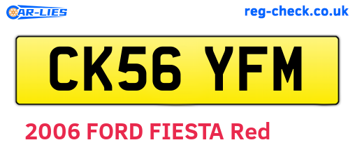 CK56YFM are the vehicle registration plates.