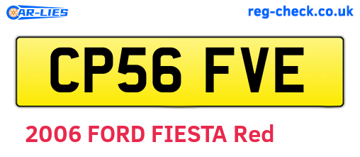 CP56FVE are the vehicle registration plates.