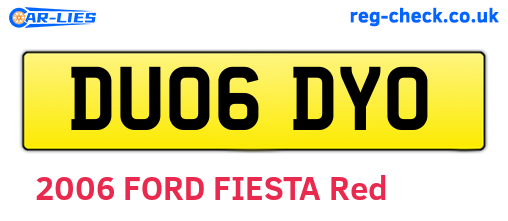 DU06DYO are the vehicle registration plates.