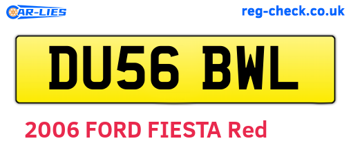 DU56BWL are the vehicle registration plates.
