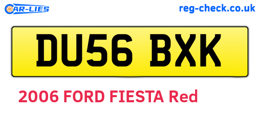 DU56BXK are the vehicle registration plates.