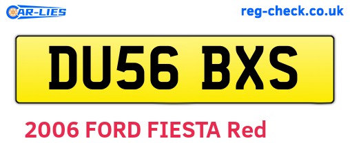 DU56BXS are the vehicle registration plates.