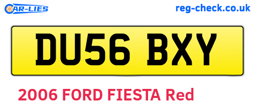 DU56BXY are the vehicle registration plates.
