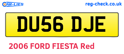 DU56DJE are the vehicle registration plates.