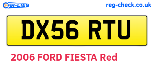 DX56RTU are the vehicle registration plates.