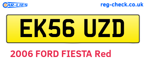 EK56UZD are the vehicle registration plates.