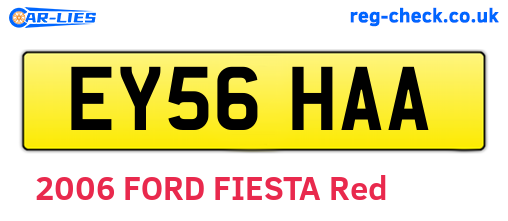 EY56HAA are the vehicle registration plates.