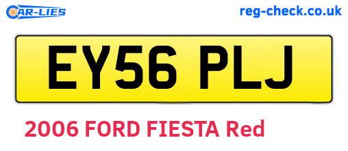 EY56PLJ are the vehicle registration plates.