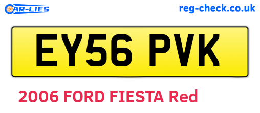 EY56PVK are the vehicle registration plates.