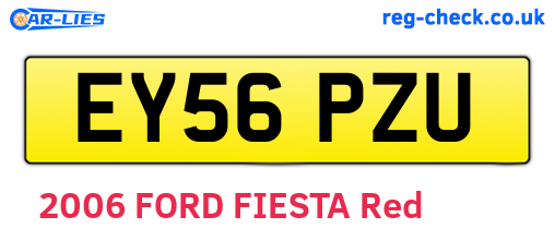 EY56PZU are the vehicle registration plates.
