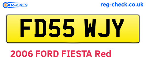 FD55WJY are the vehicle registration plates.