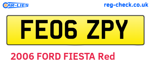 FE06ZPY are the vehicle registration plates.