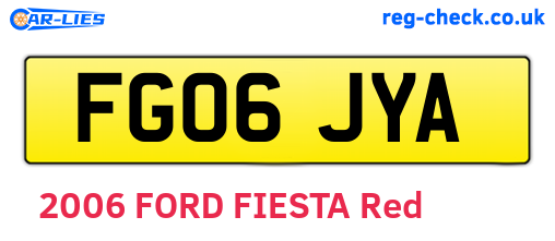 FG06JYA are the vehicle registration plates.