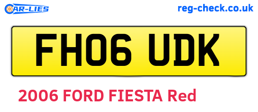 FH06UDK are the vehicle registration plates.