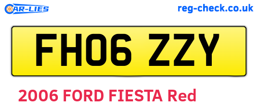 FH06ZZY are the vehicle registration plates.