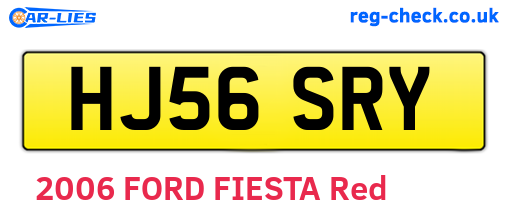 HJ56SRY are the vehicle registration plates.