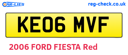 KE06MVF are the vehicle registration plates.