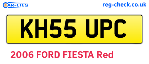 KH55UPC are the vehicle registration plates.