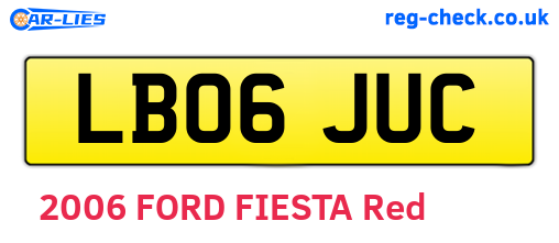 LB06JUC are the vehicle registration plates.