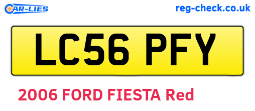 LC56PFY are the vehicle registration plates.