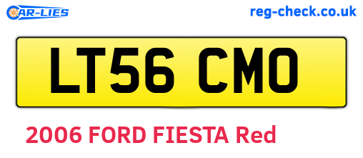 LT56CMO are the vehicle registration plates.