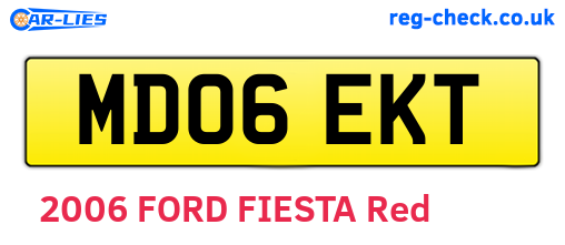 MD06EKT are the vehicle registration plates.