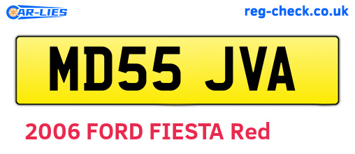 MD55JVA are the vehicle registration plates.