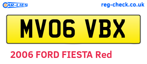 MV06VBX are the vehicle registration plates.
