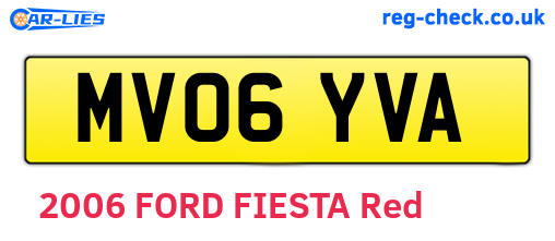 MV06YVA are the vehicle registration plates.